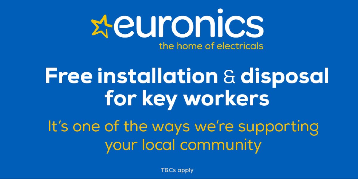 As a thank you for all the hard work of our key workers in the community during the Covid-19 crisis, we will be offering FREE DELIVERY, INSTALLATION AND DISPOSAL on most of our domestic appliances  Please call one of our stores on 01953 453107 or 01379 644078 for more details.