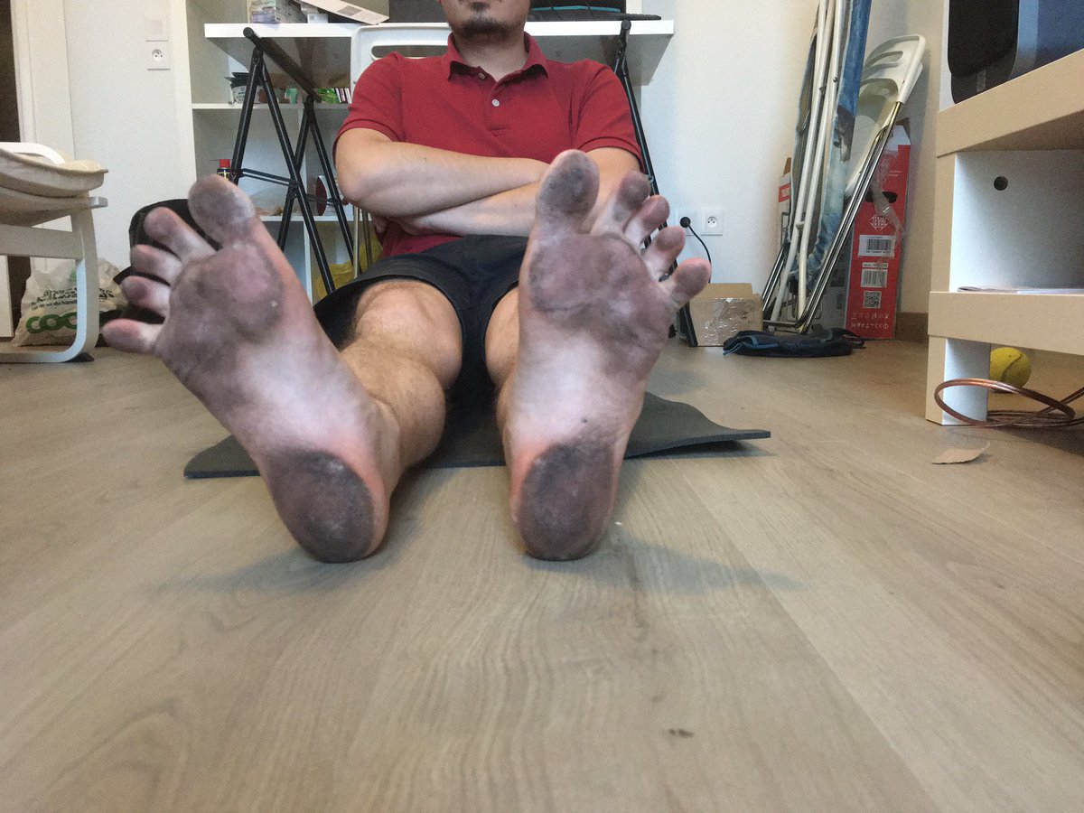 Had a great barefoot walk yesterday, soles got a bit dirty #barefootinpublic #barefooter #dirtymalefeet #dirtysoles