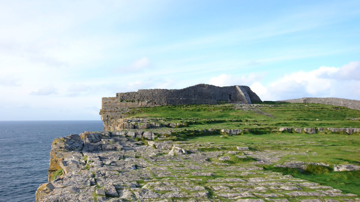 Dún Aonghasa in the Aran Islands dates from 1100BC & is perhaps the most striking of the thousands of Iron Age forts across the Island, with its defiant outer walls. It also has an impressive Cheval de Frise (standing stones to prevent attacks). It is amazing!