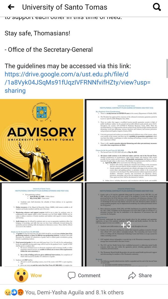 7. Lack of transparency.ADMU, DLSU, UST, and other institutions were transparent. Providing a 2-5 paged document uploaded online regarding plans on the whole semester. iACADEMY didn't provide transparency to their students despite already at the 3rd extension of ECQ.