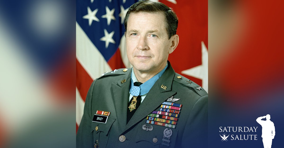 On #SaturdaySalute, we recognize Medal of Honor Recipient Major General Patrick H. Brady who is considered to be one of the most decorated living veterans, having served in uniform for 34 years. Join us today in honoring him for his many years of service and sacrifice.
