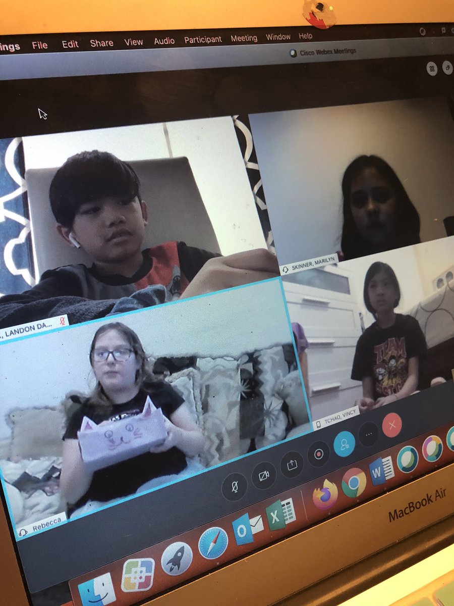 JosephC3rd2021's tweet photo. Small group WebEx meetings to share the kids Build-a-Box with recycled items for an Earth Day activity! They were all very creative and I wish I had taken more pictures, but was loving the time with my kids! 💙♻️💚🌎 #distancelearning @MorningsideES https://t.co/RMCOhOZ8hc