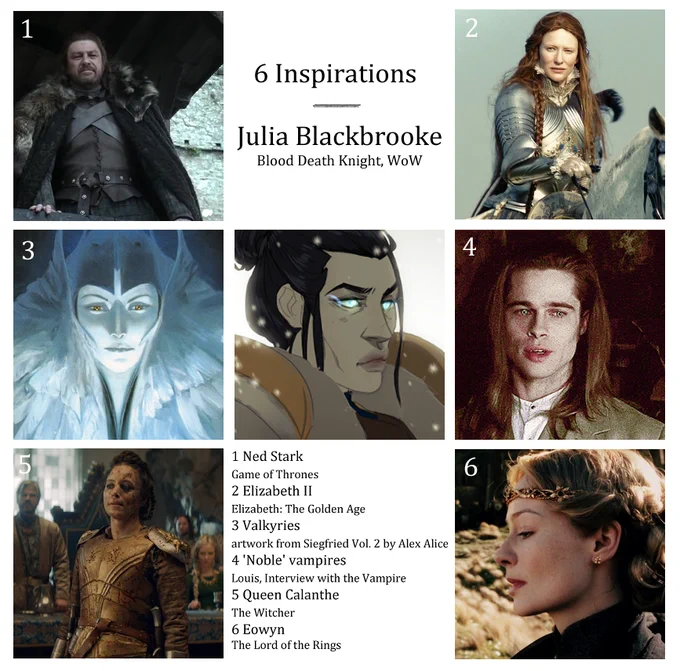 I tripped and fell down the WoW thoughts hole so here's a version of that Inspirations meme, for Julia 