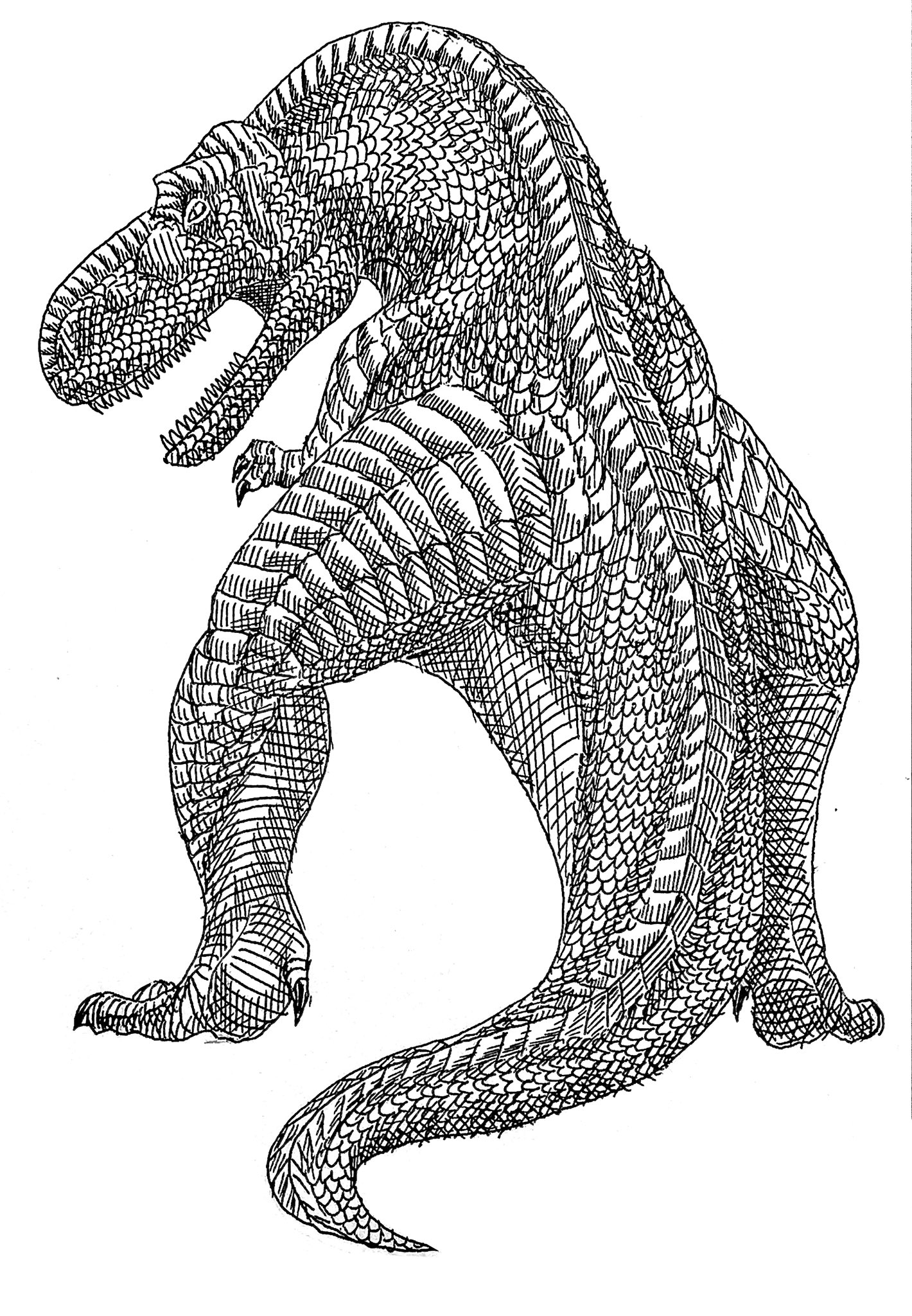 どぶりあ ティラノサウルスを描きました イラスト オリジナル 恐竜 ボールペン画 古生物 ティラノサウルス アナログ絵 T Co Zrbg9ogv6s Twitter