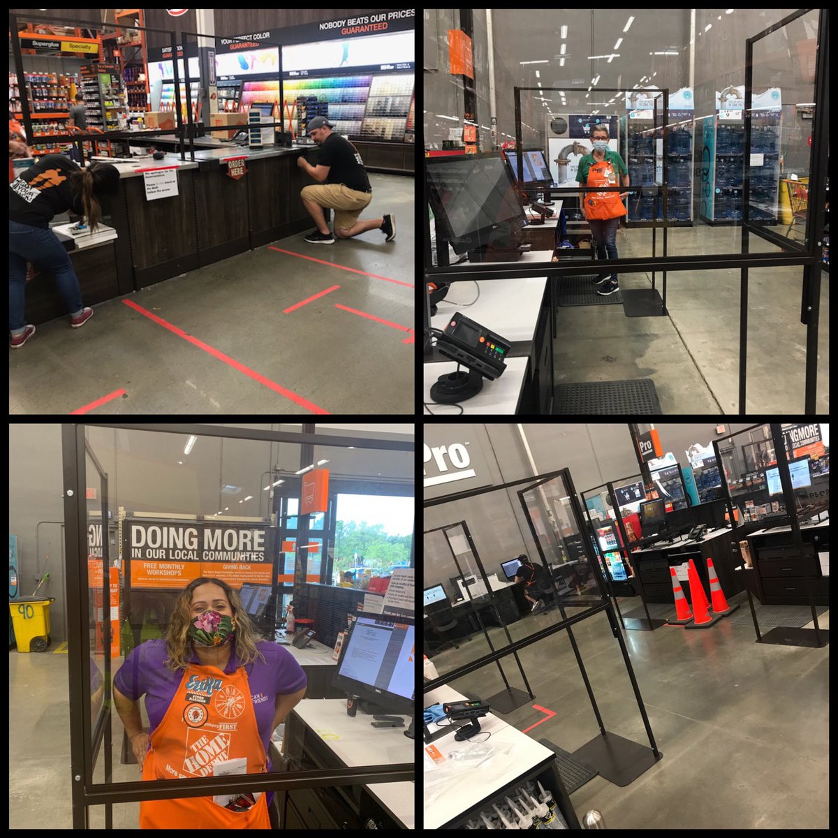 Thank you to Steve and Doris🎉 for coming in on a Saturday to do the plexi glass project Ty to <a href="/HD_Tony263/">Tony Gandolfo</a> <a href="/damianamercado1/">Damian</a> for the partnership Myself and my team really appreciate everyone’s efforts #weekendshoutout #ONETEAM  💪🏽🎉<a href="/thdkwalk/">Kurt Walker</a>  <a href="/HeldieRodriguez/">Heldie R</a>