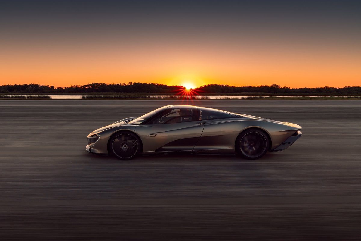 McLarenAuto's tweet photo. The McLaren Speedtail’s straight line acceleration is truly mind-boggling, setting a new benchmark for McLaren. 0-300km/h (0-186mph) is achieved in less than 13 seconds https://t.co/zP3eyeAuhV