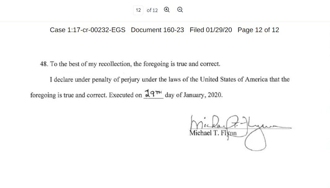 General Flynn's motion to withdraw his plea was signed on... 1/29(January 29, 2020) https://www.scribd.com/document/444791080/Flynn-Declaration