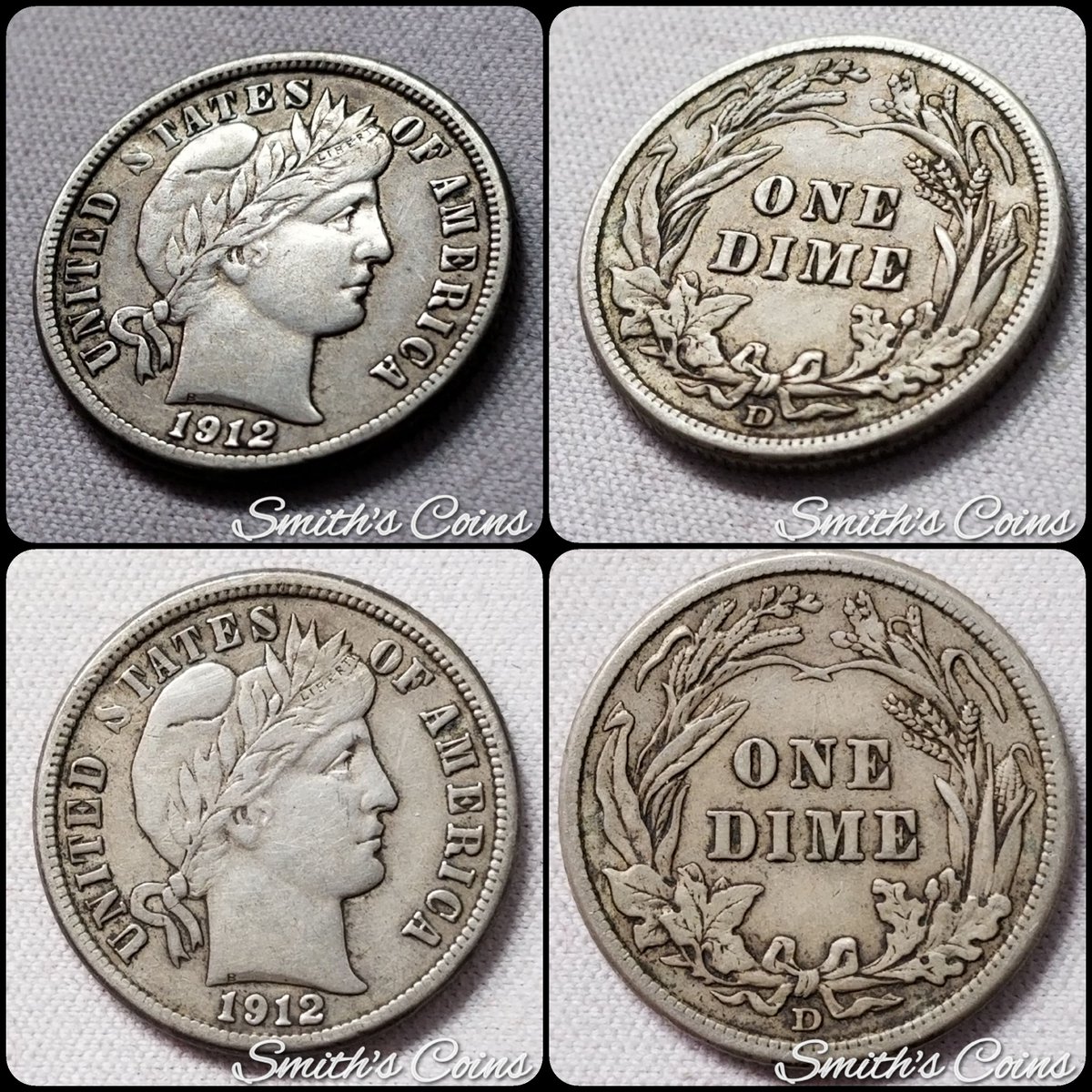 SmithsCoins's tweet photo. It's a Barber Dime kind of day.
1912 D Barber Dime ~ XF (Available in our online store, via Private Message, or phone)
https://t.co/GwLyFi8Emz
#coincollecting #numismatics #historyinyourhands #uscoins #antique #vintage #dime #silver #barberdime https://t.co/A8YGzKMjnV