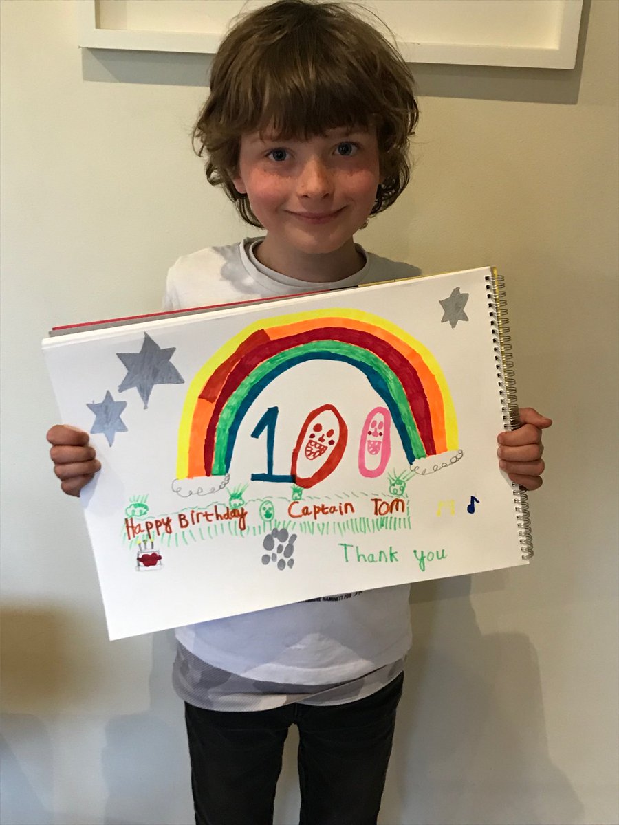 Otto thanking Captain Tom-what a truly inspirational Man- #makeacardfortom #NHSheroes  #thankyouNHS