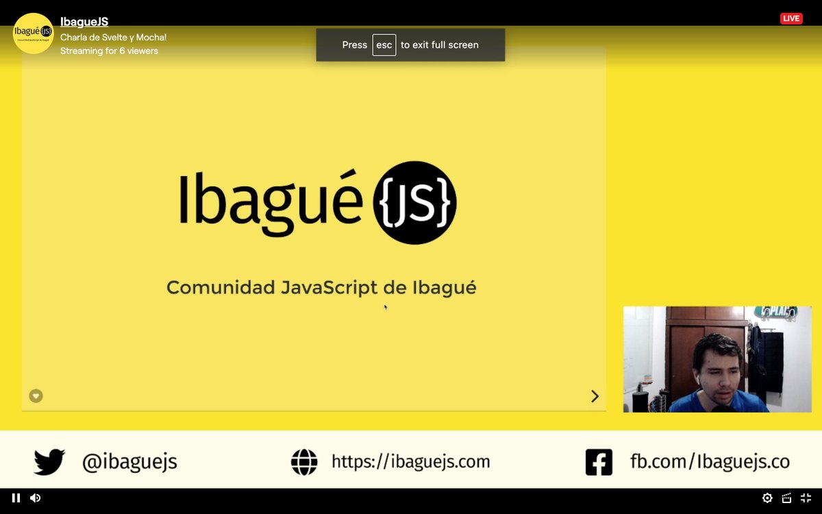 Inicia nuestro primer streaming, gracias a <a href="/gndx/">Oscar Barajas Tavares 🚀 🇨🇴</a> y <a href="/pandres95/">Pablo Andrés Dorado Suárez 🦕🦀</a> 😊😊