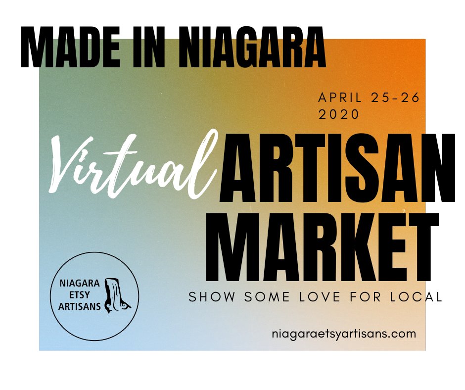Today is the day! Check out our Made in Niagara : Virtual Artisan Market featuring tons of local vendors.
.
.
niagaraetsyartisans.com/made-in-niagar…
.
.
#shoplocal #supportsmall #niagaraetsyartisans #niagara #virtualmarket #StandWithSmall #madeincanada