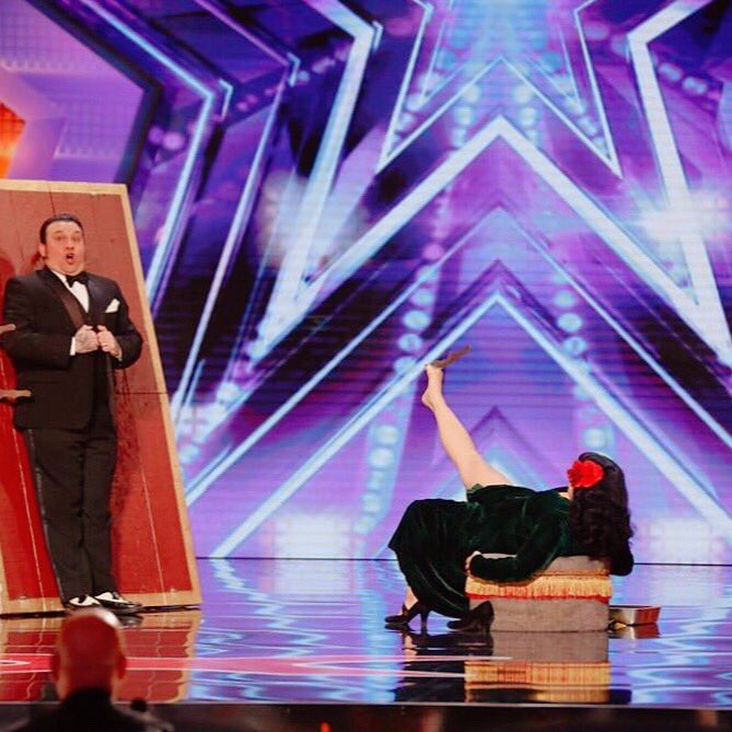 sideshowopera's tweet image. Around year ago this time we brought our #sideshowopera act to life on one of the biggest stages in the country @AGT It was the highest and the lowest point of our performance career. Who else can say they threw a real knife with their feet at @simoncowell ? Great memories! #AGT