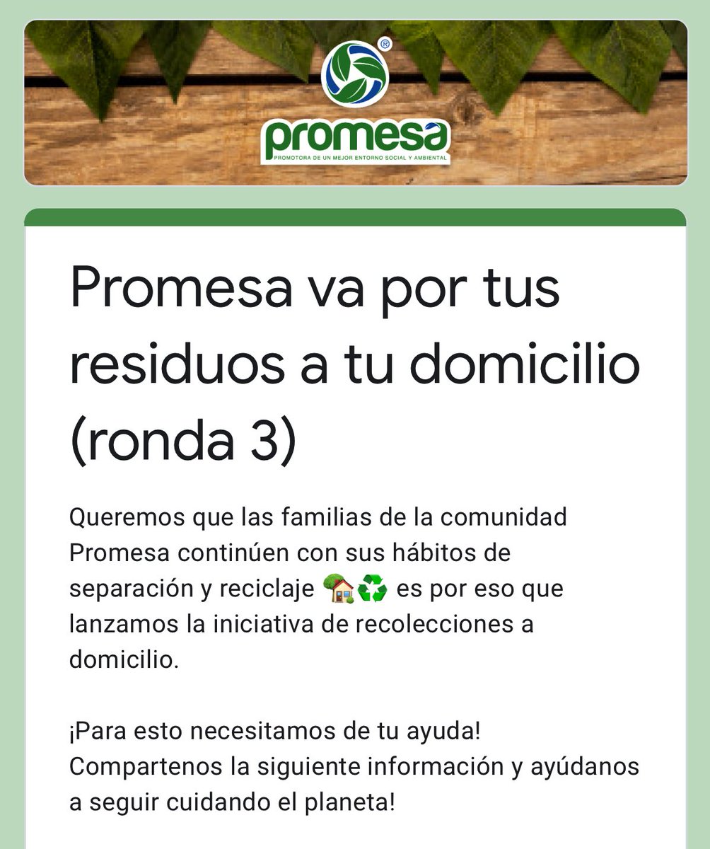 MiEpocaBlanca's tweet photo. Felicidades @PROMESAiap por continuar con el programa de reciclaje “Escuela Promesa” durante la contingencia y por el gran esfuerzo de pasar a los domicilios a recoger los residuos. 
Tengo los de @aesquinca y míos ya listos 👍🏻 ♻️ 🌎 https://t.co/joTxdN312s