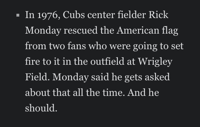 Pabl0swagger's tweet photo. @espn @Kurkjian_ESPN the article you posted today was riddled with mistakes. You say on this date in 1988 and then indicate the orioles break the record previously held by the 1997 cubs. 97 is after 88 so that’s not possible. Rick Monday also saves the flag at dodgers stadium https://t.co/1kLAFW6hkM