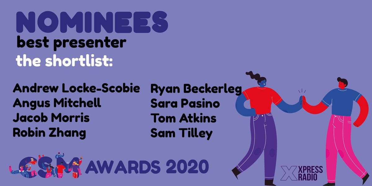 cdfstudentmedia's tweet photo. The nominees on the shortlist for Best Presenter are... https://t.co/GKX6oQF7uk