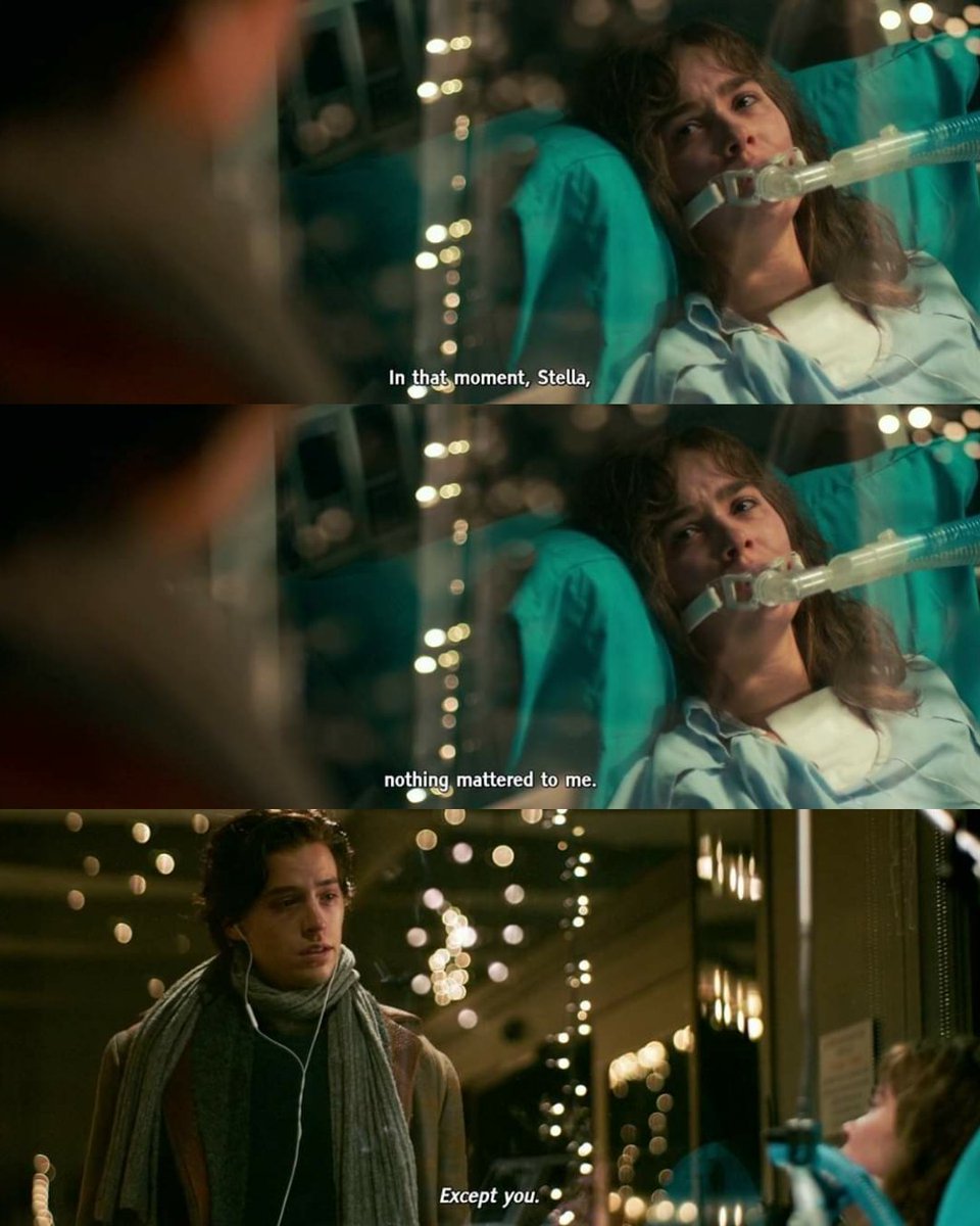 lhenmeds's tweet photo. “You know, people are always saying if you love something, you have to learn to let it go. I thought that was such bullshit, till I watched you almost die. In that moment, Stella, nothing mattered to me. Except you.” 

— Five Feet Apart (2019) https://t.co/lDfEpPo4R1