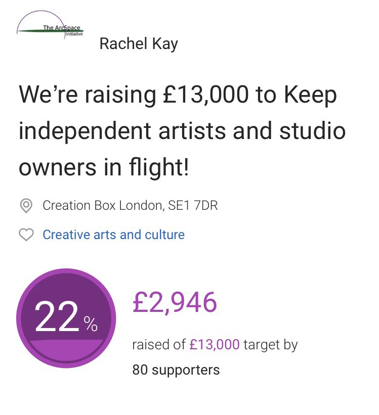 The ArcSpace Initiative (@thearcspace) on Twitter photo Thank you to all 80 supporters so far! Can you help us reach our target to help aid independent artists at this time and keep <a href="/CreationBoxLdn/">CreationBoxLondon</a> in flight! <a href="/FarFromThe_Norm/">Far From The Norm</a> <a href="/RickyJinks/">Ricky Jinks</a> <a href="/nixxmcd/">Nicole McDowall</a> <a href="/melodysquire/">Melody Squire</a> <a href="/IonaBrieta/">Iona Brie</a> @jackie_jaxx_ <a href="/megan_westpfel/">Megan Westpfel☮</a> <a href="/NevenaStojkov/">Nevena Stojkov</a> <a href="/hellothequeens/">The Queens</a> Thank you to all 80 supporters so far! Can you help us reach our target to help aid independent artists at this time and keep <a href="/CreationBoxLdn/">CreationBoxLondon</a> in flight! <a href="/FarFromThe_Norm/">Far From The Norm</a> <a href="/RickyJinks/">Ricky Jinks</a> <a href="/nixxmcd/">Nicole McDowall</a> <a href="/melodysquire/">Melody Squire</a> <a href="/IonaBrieta/">Iona Brie</a> @jackie_jaxx_ <a href="/megan_westpfel/">Megan Westpfel☮</a> <a href="/NevenaStojkov/">Nevena Stojkov</a> <a href="/hellothequeens/">The Queens</a>
