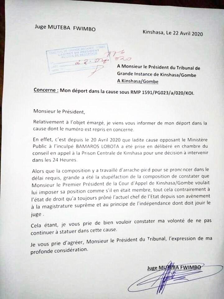 glody_zima's tweet photo. À mon avis, un #magistrat peut faire un #déport soit pour  cause d'une #pression #morale ou #politique, soit pour une #menace #psychologique venant de l'extérieur qui étouffe  ses investigations. Pas d' État de droit de pacotille. L pouvoir judiciaire devra être indépendant. https://t.co/cnJE40HnaI
