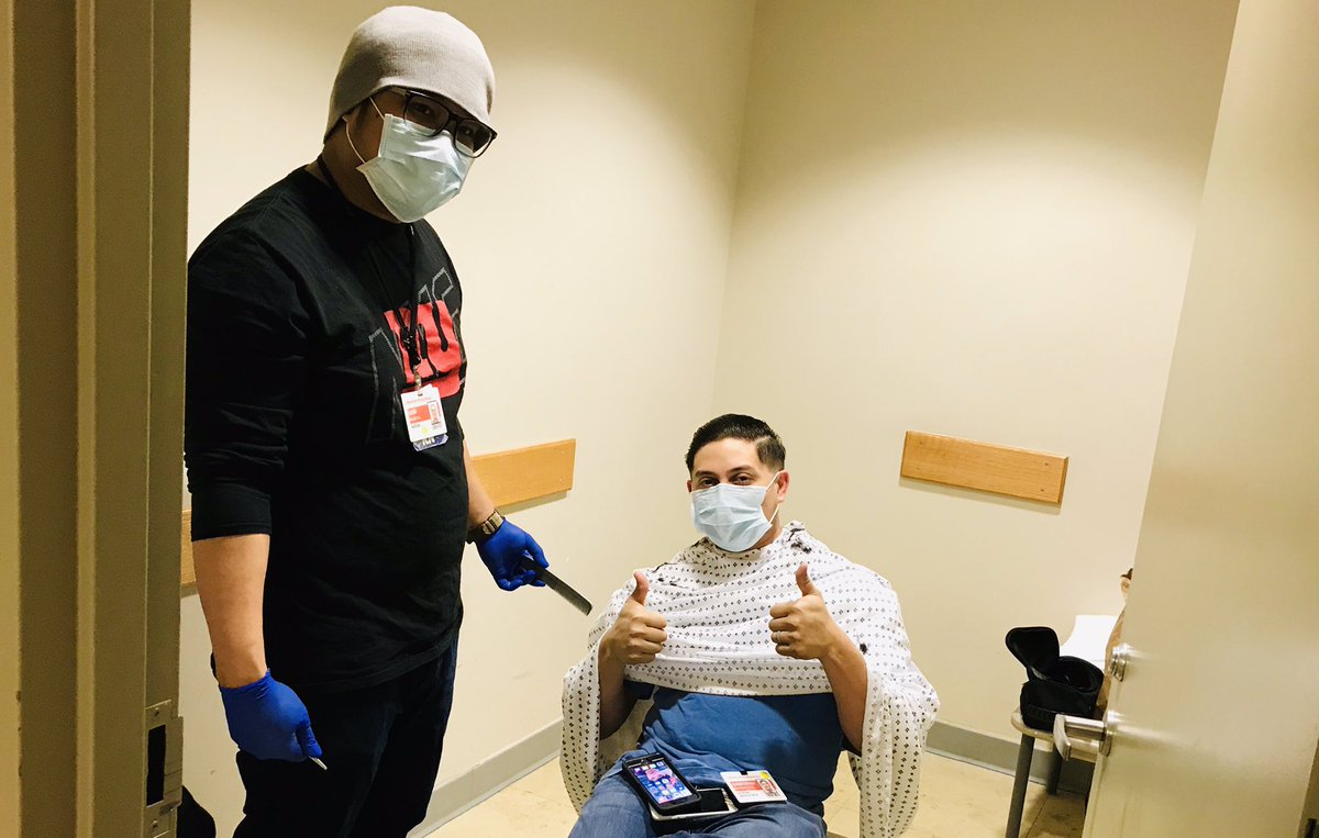 Thanks Keith from our <a href="/NYPLHDEM/">NYP LH DEM</a> for providing much needed haircut for our employees. #MenInNursing <a href="/CdotoratosRN1/">Christopher Dototatos RN MSN RNBC NEABC</a> <a href="/AAMN_LHVNY/">Lower Hudson Valley Chapter of AAMN</a> <a href="/AAMN_Nursing/">American Association for Men in Nursing</a> <a href="/DaniLeStrangeRN/">Dani Lestrange</a> <a href="/ayala_minelly/">Minelly Ayala</a> <a href="/reynanteanchet1/">reynante ancheta</a> <a href="/laurie1nurse/">laurie walsh</a> <a href="/nyphospital/">NewYork-Presbyterian</a> #WhereAmazingWorks