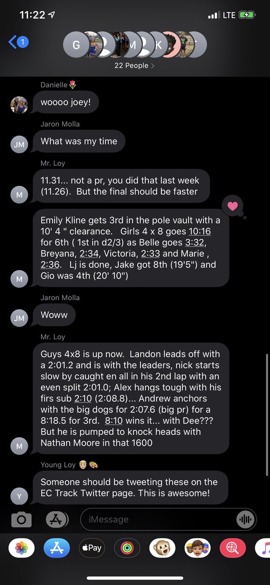 EastCantonTrack's tweet photo. Coach Loy gives us the “live” results of the county meet in his mind! Also with team reactions as well! This is how it’s going so far!! #imagination a thread.. https://t.co/gDUVqAYUJ1