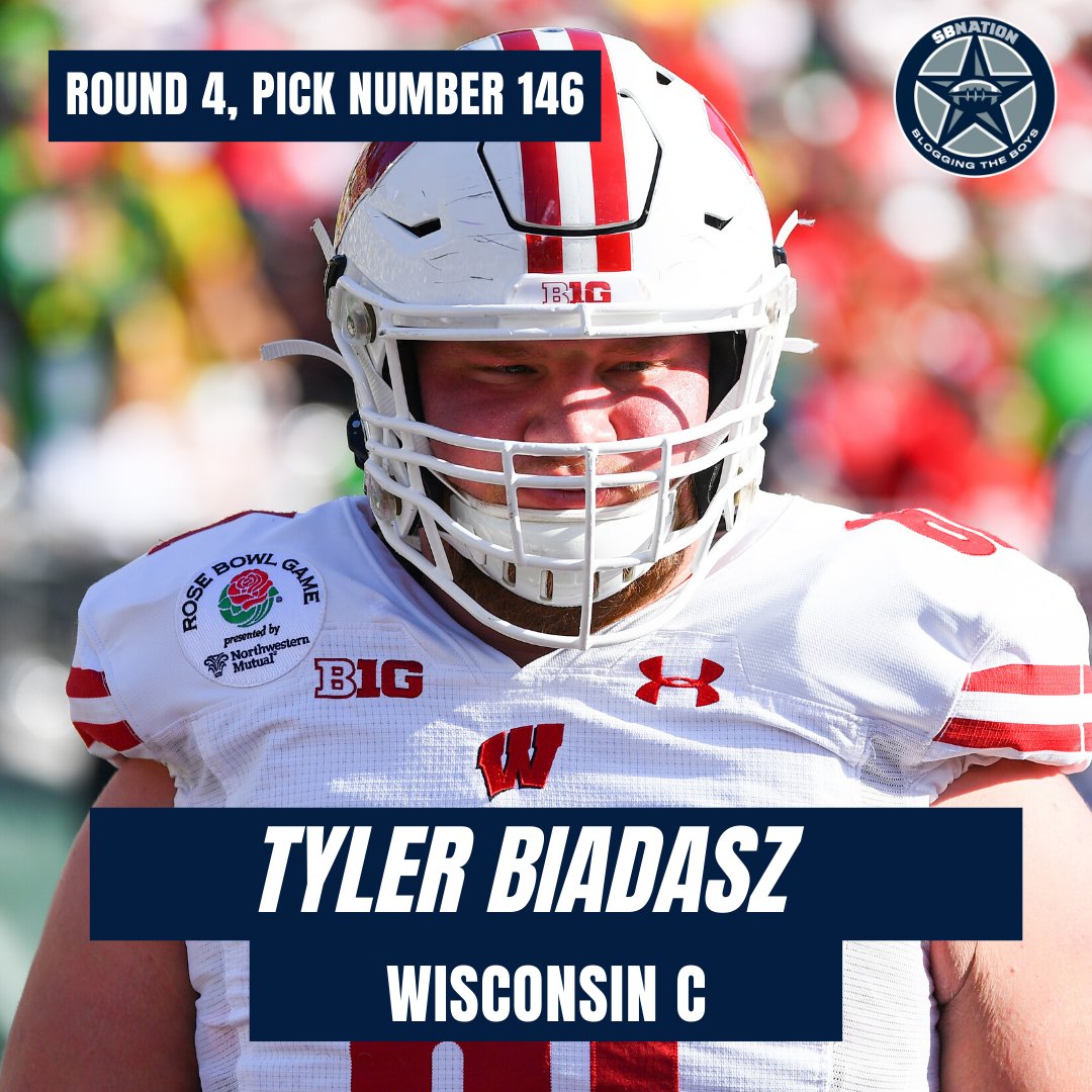 BloggingTheBoys's tweet photo. 🚨 OFFENSE 🚨
The Dallas Cowboys traded up with the Philadelphia Eagles and selected Wisconsin C Tyler Biadasz with the 146th overall pick of the 2020 NFL Draft. https://t.co/QbuYYQfhlO
