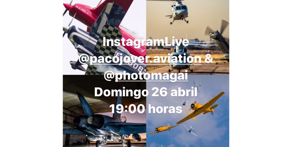 JoverPaco's tweet photo. Fotografía aeronáutica ¿Sabes cuántas historias y experiencias  hay detrás de estas cuatro fotografías?
Mañana os las contaremos en InstagramLive @FotoViajes @JoverPaco
#fotografiaaviacion https://t.co/kFVB3z6P5v