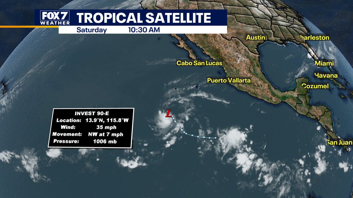 ChelsAndrewsWX's tweet photo. Tropical Depression One-E has formed about 700 miles away from the Baja Peninsula, the earliest formation of a tropical cyclone in the eastern North Pacific since 1966.
Several factors are working against this system. It should be a remnant low by Sunday night. #TDOneE https://t.co/GXtPdbq7pF