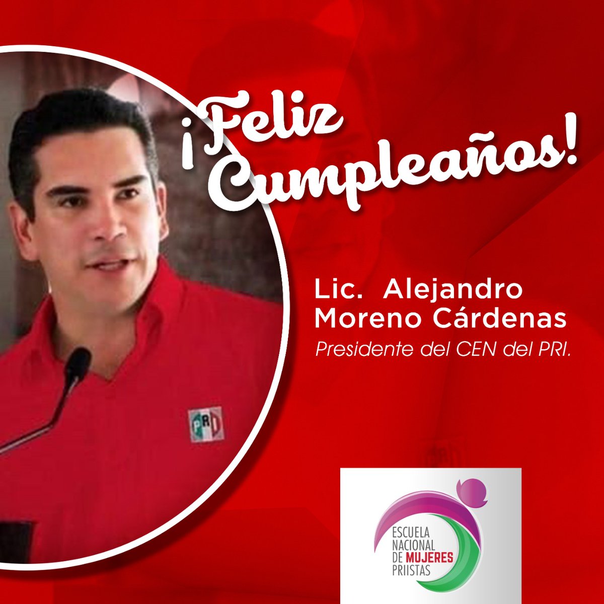La <a href="/ENMPChiapas/">ENMPChiapas</a> felicita al presidente del <a href="/PRI_Nacional/">PRI</a> Lic <a href="/alitomorenoc/">Alejandro Moreno</a> por motivo de su cumpleaños. ¡Le deseamos lo mejor en este día!