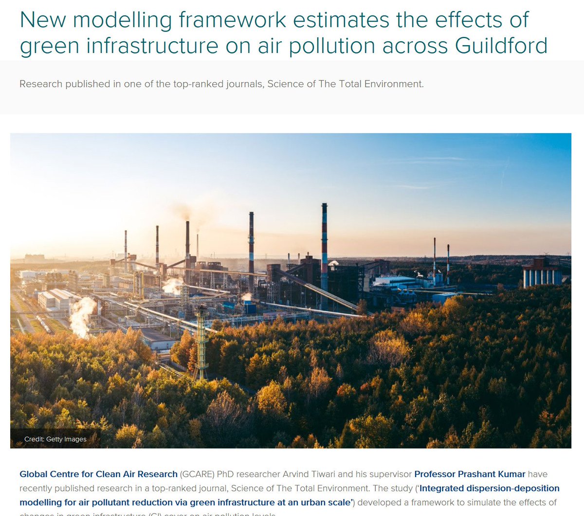 GuildfordLL's tweet photo. #GuildfordLivingLab @AirPollSurrey continues modelling framework to assess effect of #trees #greening in urban areas under current and future scenarios. Read here https://t.co/TLPoM7Zajs @MAGICities @iSCAPEproject @OPERANDUM_EU @pk_shishodia @EPSRC @CllrReeves @PhysicsofLifeUK https://t.co/mfTueMyHcx