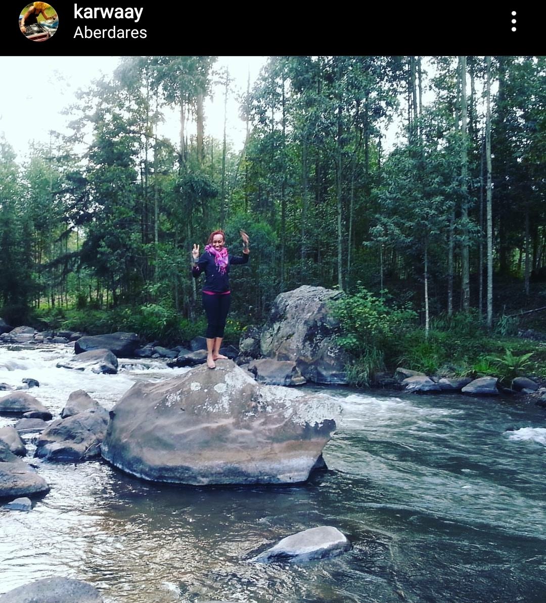 22. I'll end this thread here (FOR NOW), with a picture from an island in  #Kenya, in the  #Aberdares The rock I'm stepping on is an island, no? Haha. And of course, "Don't worry, be sexy. BUT NOT NAKED." Spotted in  #Bali  And that's my Instagram, for more pics nstuff  @Karwaay