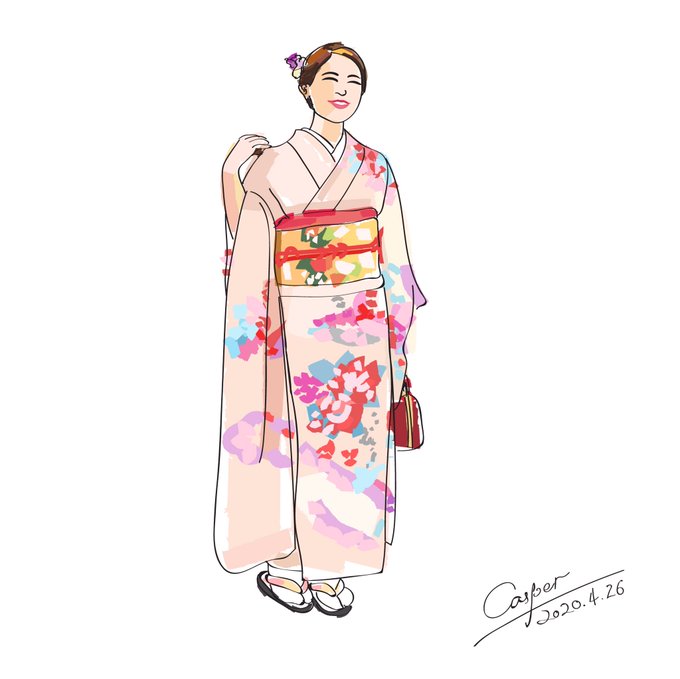振袖のtwitterイラスト検索結果