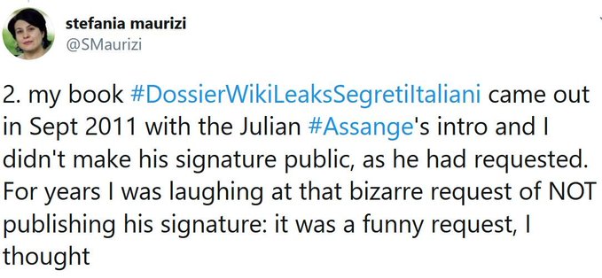  #Assange  #Thread  @SMaurizi