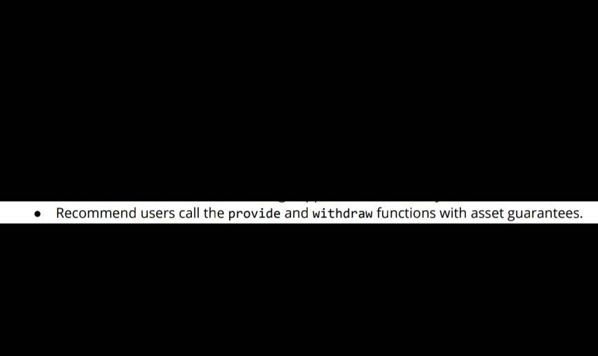 3.8It's either so important they chose to leave the reader with it OR they were like "shit did we fully check everything w/ these functions?" and threw it in the summary at the last second.Either way this is likely where a fatal flaw will live or, based on this audit, lives.