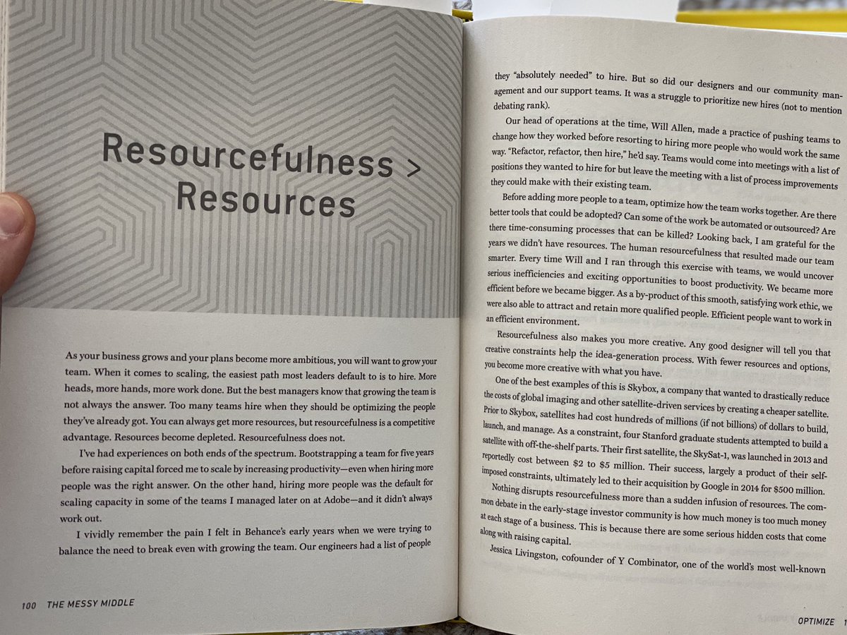 when business is booming, we throw resources at problems/inefficiencies and fail to really solve them. resources are carbs, but resourcefulness is muscle.well, as my friend  @williamallen advises teams: “refactor, refactor, then hire.” volatility forces us to change HOW we work