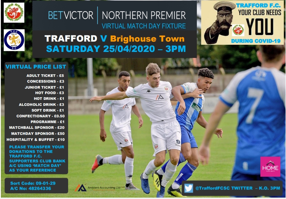 TraffordFCSC's tweet photo. So the score in today's #virtualmatchday @FCTrafford
a 5-1 victory for the Boys Who Play In White, we hope you enjoyed today's bit of #Virtual entertainment &amp; we can do all this for real one day when Shawe View reopens! Donation details below. Stay safe everybody X https://t.co/vBzNR7vGEi