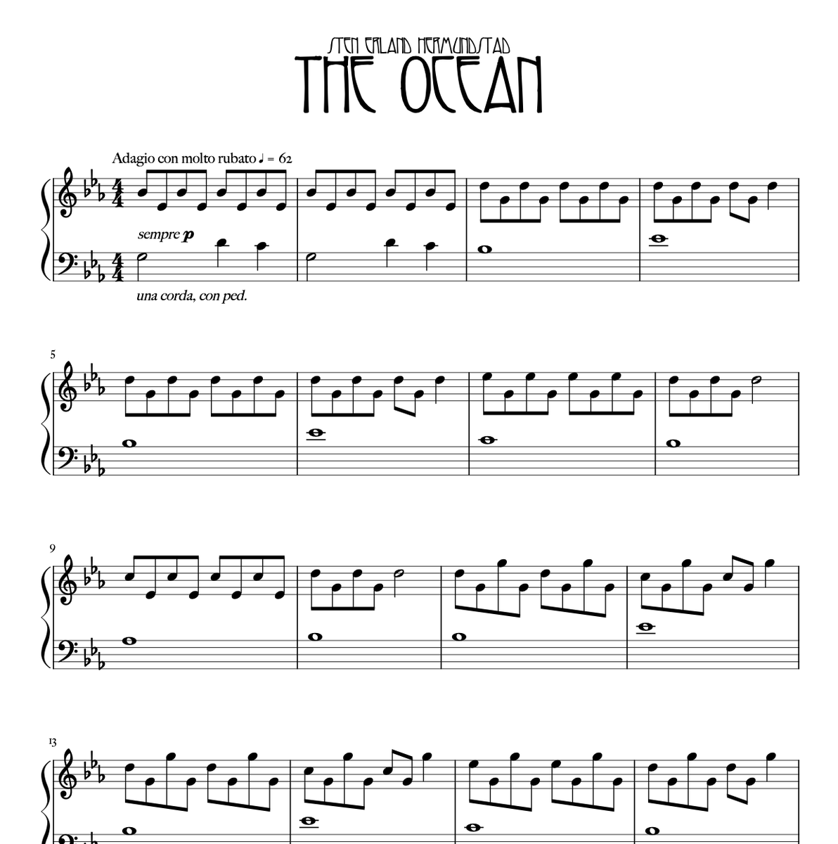 UprightEditions's tweet photo. The Ocean by Sten Erland @_Hermundstad is pure gorgeous simplicity: "breathtaking — I had tears in my eyes listening to this" according to a Soundcloud fan. Download the score for free from Upright or pay what you want, with all profits going to charity.

https://t.co/QFcUN9HvZH https://t.co/apRVX91WTo