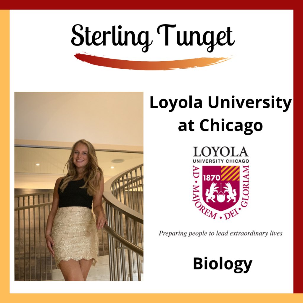 ⭐️Senior Spotlight⭐️ Sterling will be attending Loyola University at Chicago in the fall of 2020 with a major in biology!