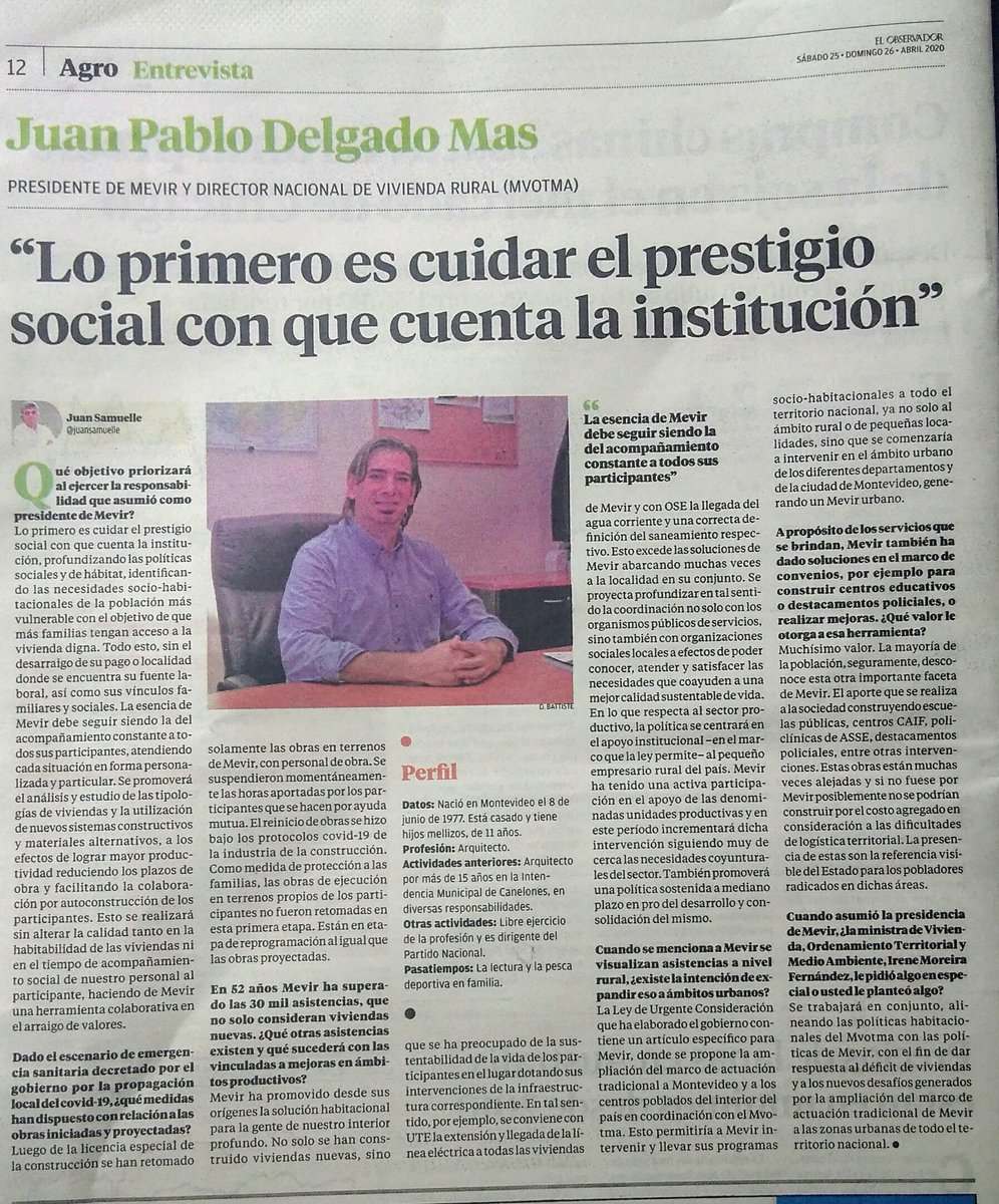 juanpab_delgado's tweet photo. MEVIR Dr. A. Gallinal Heber, como aporte a la erradicación de todo tipo de vivienda insalubre, se ha previsto en la LUC, pueda ampliar la obra en viviendas sociales también a principales ciudades del interior y Mdeo.
@LuisLacallePou @AlvaroDelgadoUy
@IreneMoreiraUy 
@ANiffouri https://t.co/U3TRQUNIVu