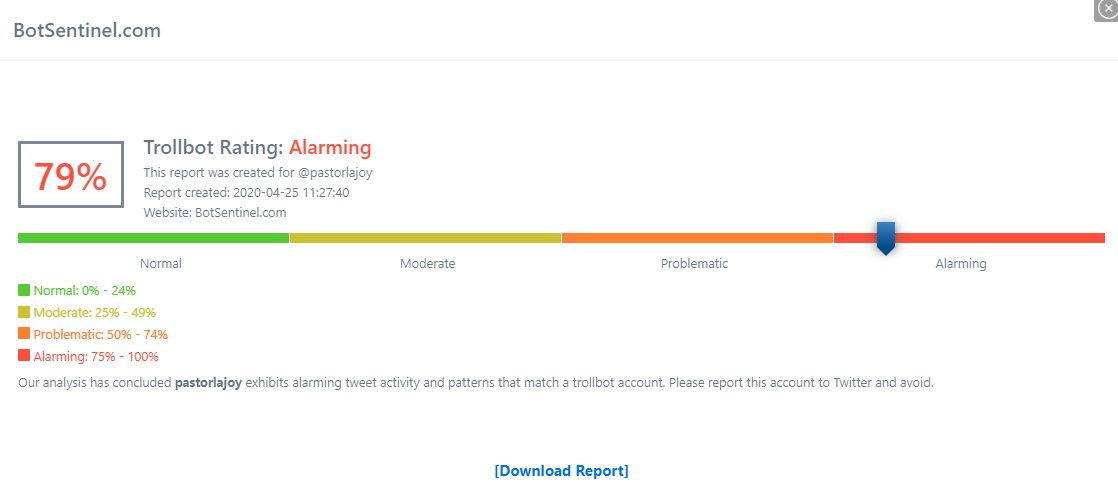 In this next example, the account is sharing a video that falsely claims COVID-19 has a mortality rate similar to the flu...