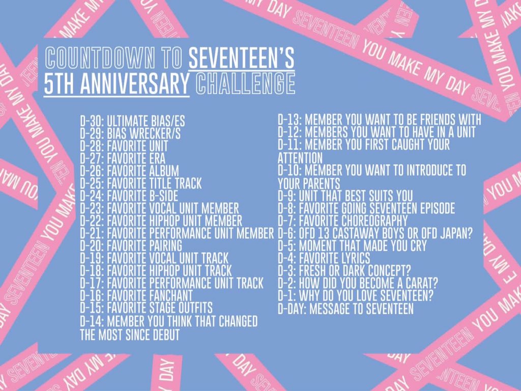 30-DAY COUNTDOWN TO SVT’S 5TH ANNIVERSARY ✰彡 #SEVENTEEN  @pledis_17