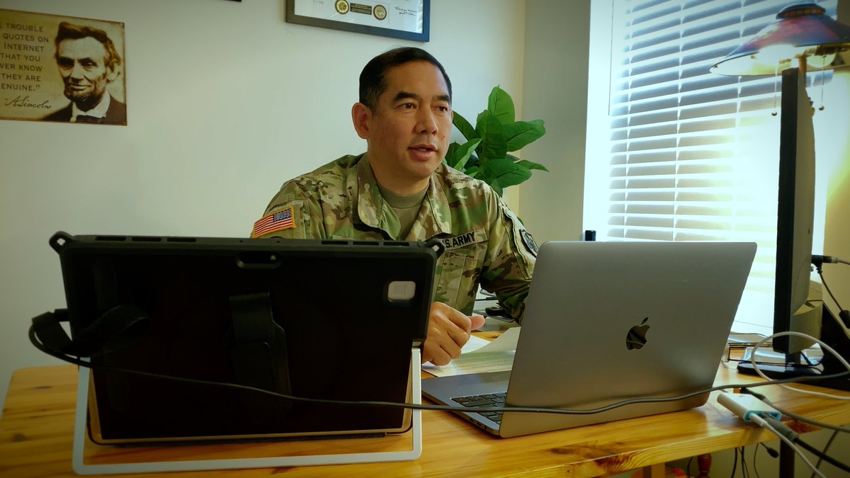 DoW_DISA's tweet photo. When @USArmy Maj. Gen. Garrett Yee, assistant to the director of #DISA, spoke to students at the #Army Signal Captains Career Course @FGPAO in Jan., he promised he’d be back. However, #COVID19 travel restrictions and social distancing requirements prevented this. https://t.co/49oNRsuTMR