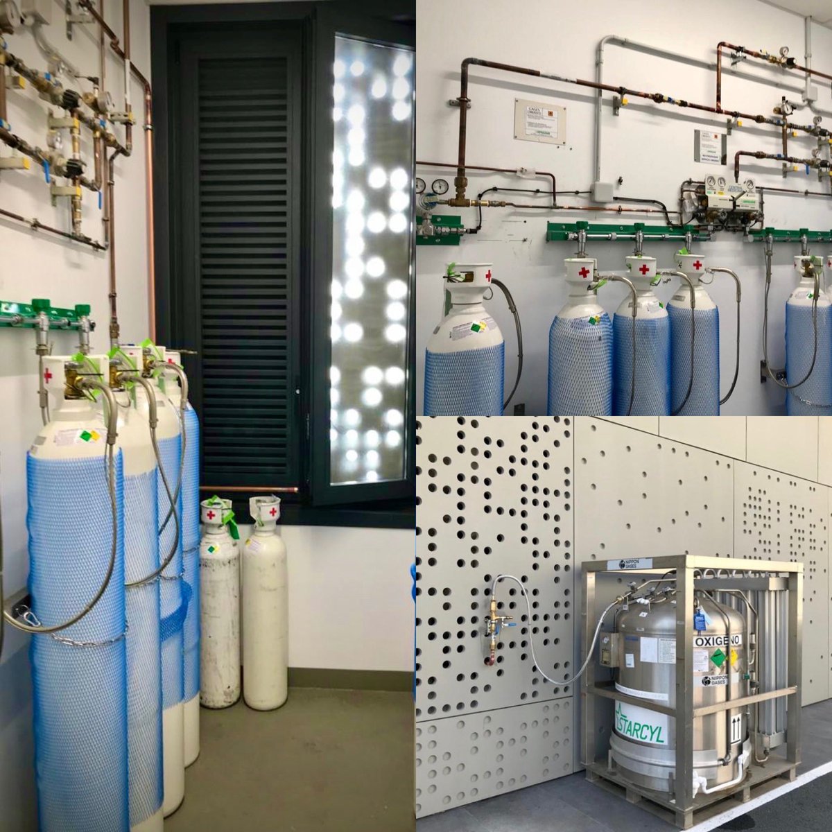 OximesaNG's tweet photo. Continúan los trabajos de centralización del suministro de #OxígenoMedicinal en residencias de mayores y centros sociosanitarios como el realizado en menos de 48h en A Coruña por @NipponGasesESP #Healthcare #héroesDelOxígeno #TuNecesidadNuestroCompromiso https://t.co/w4L61qEIoE