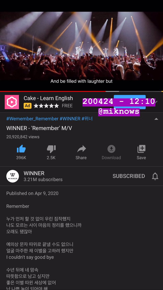 april 24, 2020 - 12:10 #REMEMBERWINNER  #위너_오늘발매_잊지말고_리멤버  #WINNER  #위너  @yginnercircle  @yg_winnercity