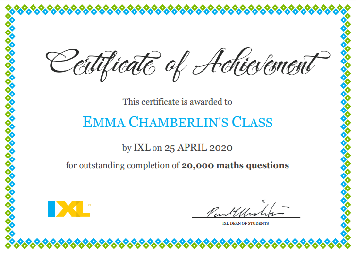 GEPSClass1's tweet photo. Wow!! This certainly is an outstanding achievement!!  Well done to the children in Class 1 for working hard on your maths skills during your time at home.  Keep up this amazing effort I am so proud of you all 🥰👏👏👏👏 https://t.co/pRRC3MHhWD