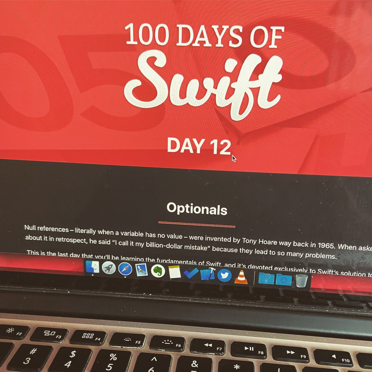 iamjayakumars's tweet image. Day 12: Optionals
100 Days Of Swift by Hacking With Swift.
Optionals let us represent the absence of a value in a clear and unambiguous way.
#iosdeveloper #swiftdevelopers #macbookpro #androiddeveloper #100daysofswift #100daysofcode #hackingwithswift