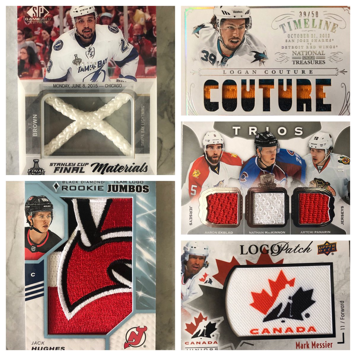 Starting with memorabilia cards. Cards with jerseys, patches, sticks, etc. These do NOT have autos. Years are mainly 2012-2020, with a large amount from 2015-16. No McDavids. Pic is just an idea of the randomness. Comment teams or players, and I’ll look. Again, prefer to sell.
