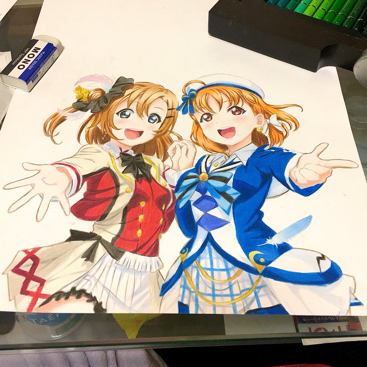 ラブライブ 高坂穂乃果 高海千歌 ラブライブ イラスト好きな人と繋がりたい すぅ のイラスト