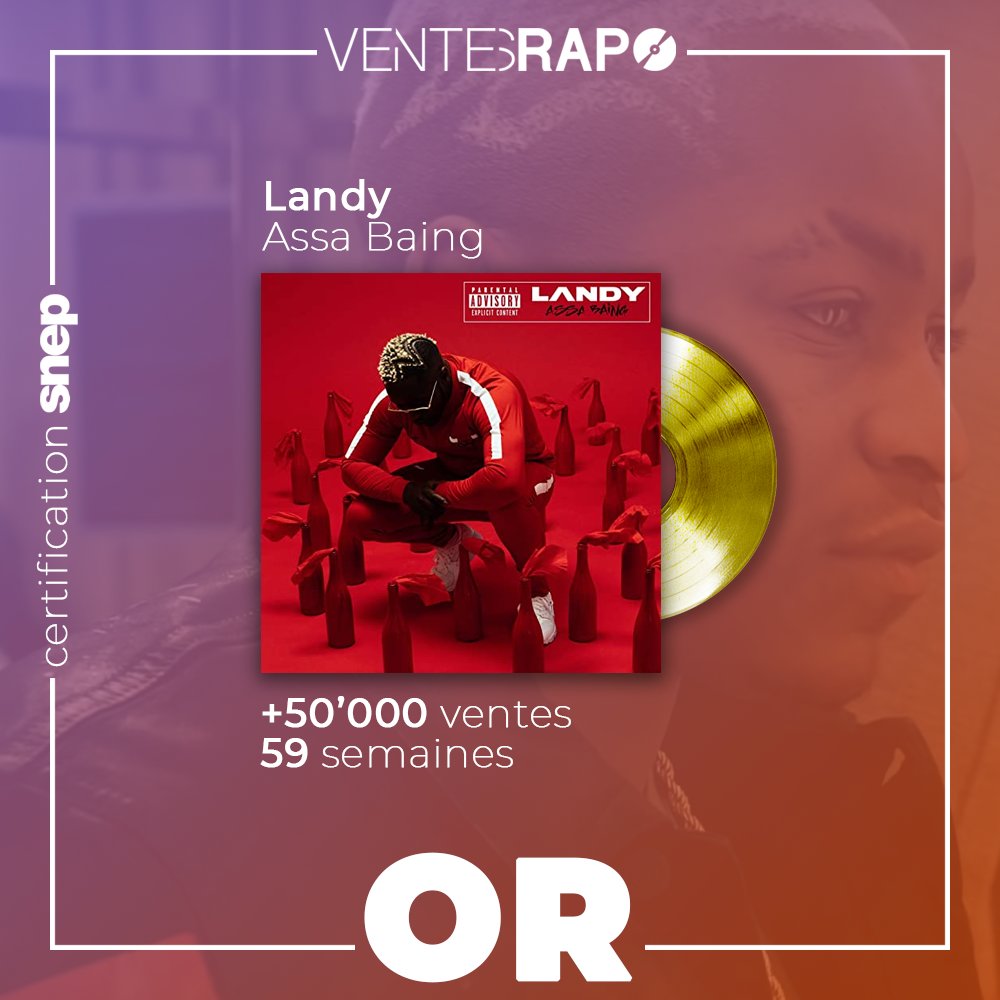 BillboardFr's tweet photo. 📀🇫🇷 L'album #AssaBaing de Landy est certifié disque d'or !
(50.000 équivalent ventes) https://t.co/OdJ1MKNQsT