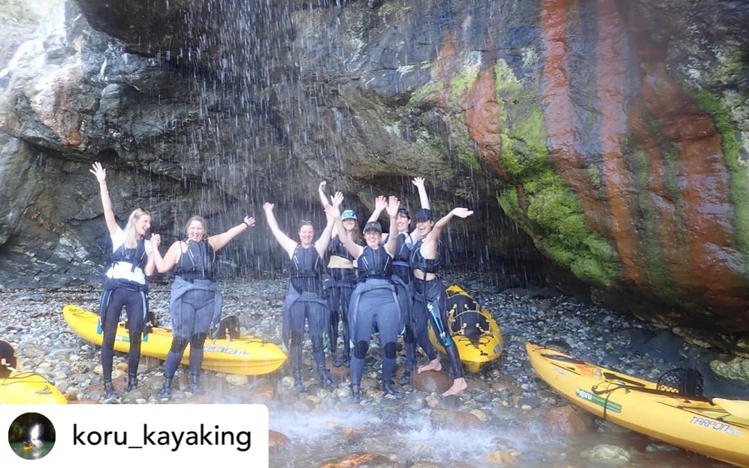 Looking back at some fantastic experiences we’ve had kayaking along the #stagnes coastline. This one was kayaking under an adit and enjoying a waterfall! #kayaking #stagnes #staysafe #stayhome #seeyousoon