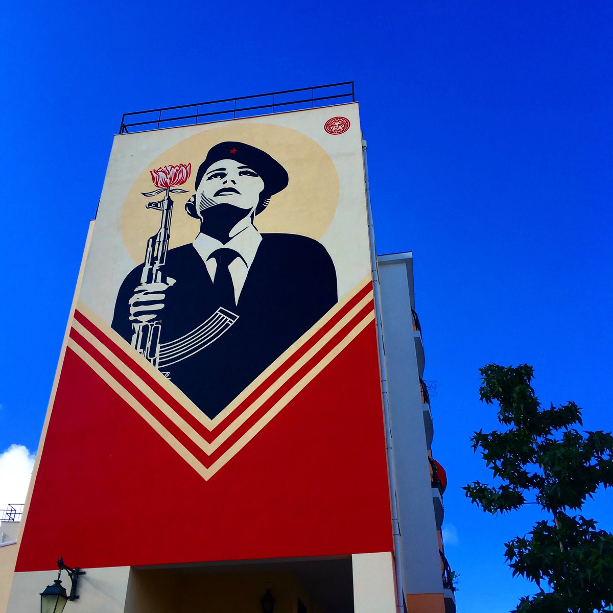 cjmckeon's tweet photo. It is the anniversary of the Portugal’s Carnation Revolution, so please enjoy this picture I took while visiting @CatarinaDemony in Lisbon a few years ago. #25abrilsempre https://t.co/AHYsl5Gis1